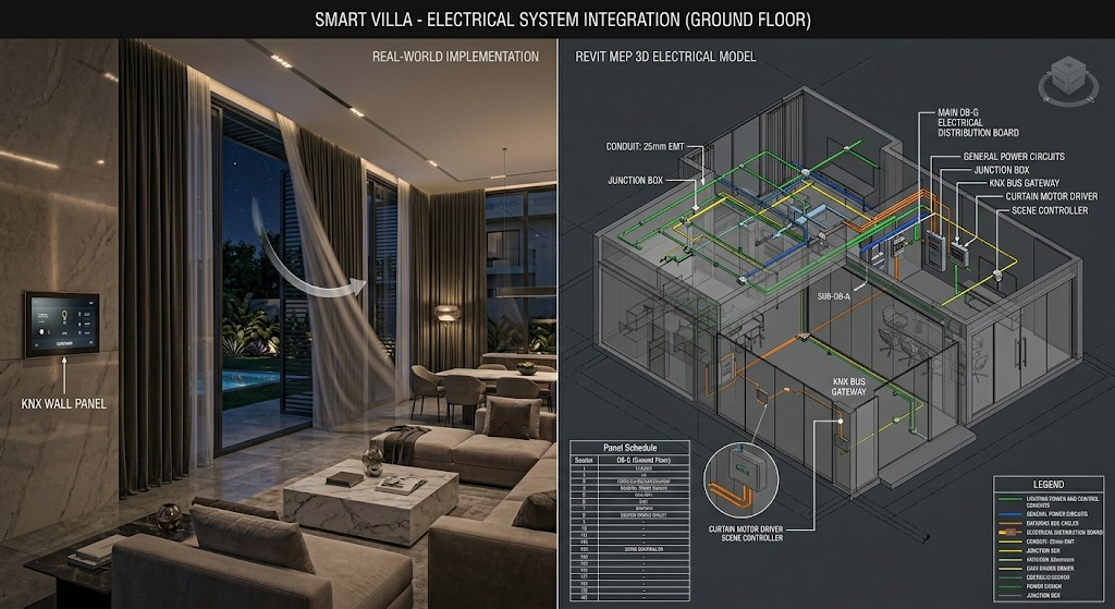 Villa · KNX & Revit — illustrative design concept